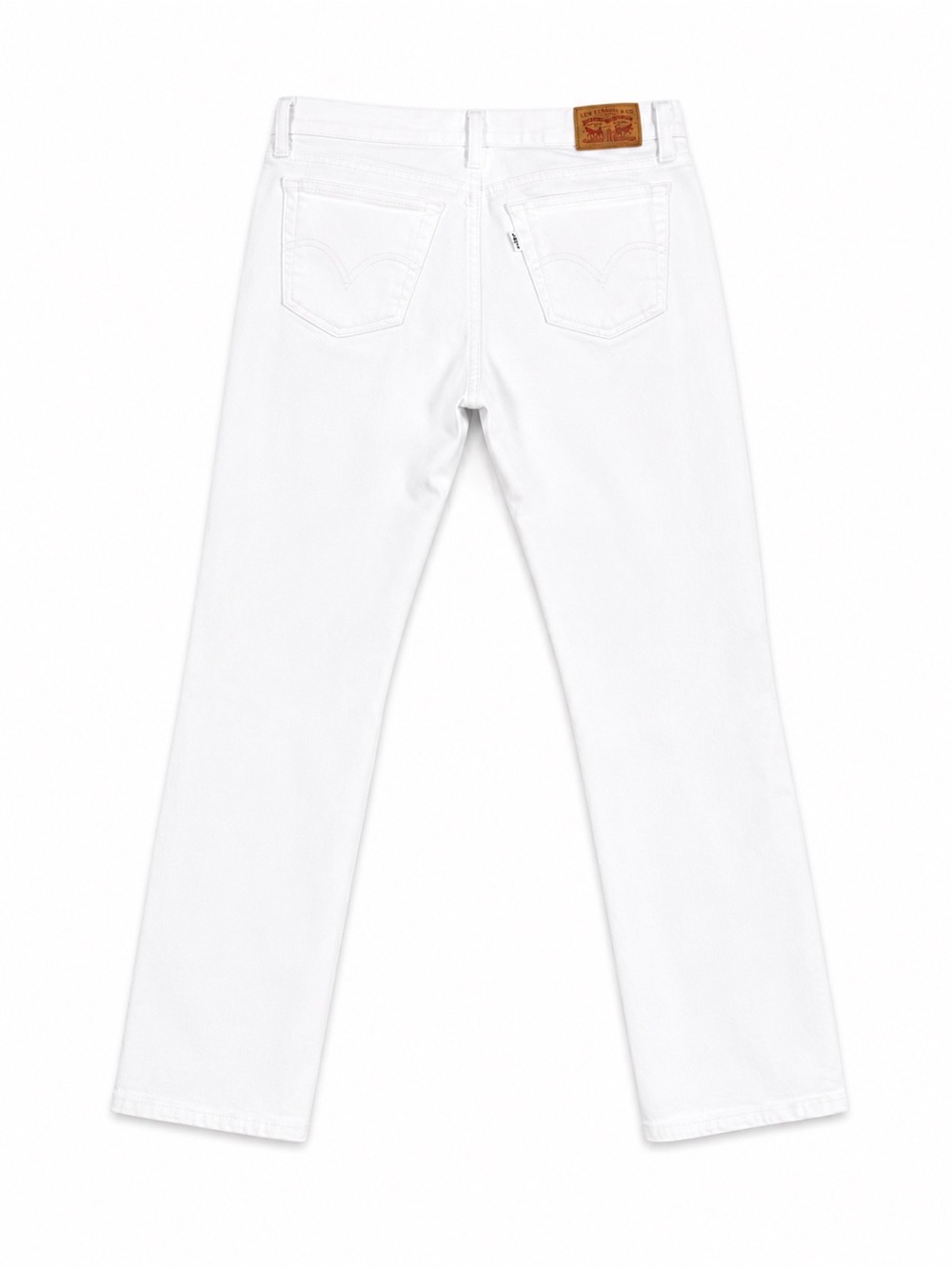 Levi's Women's 414 Classic Straight-Leg White Jeans - Picture 2 of 3